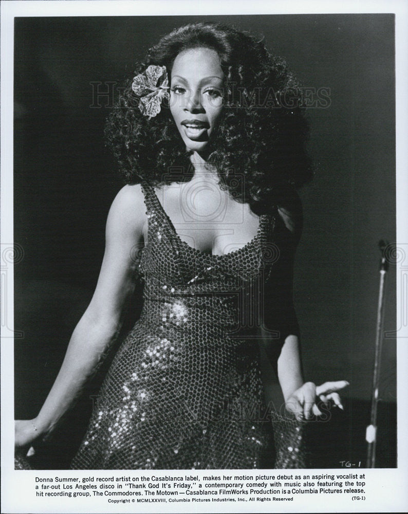 1977 Press Photo Donna Summer in "Thank God It's Friday" - Historic Images