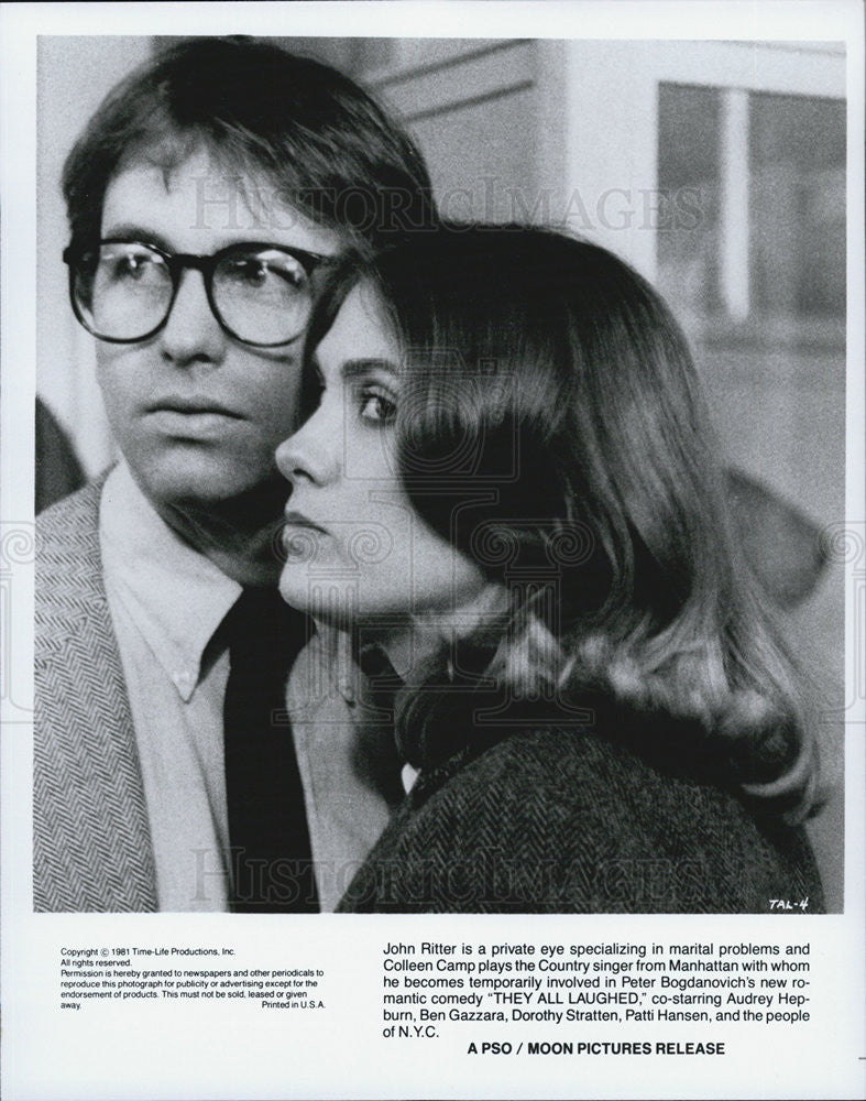 1981 Press Photo John Ritter &amp; Colleen camp in &quot;They All Laughed&quot; - Historic Images