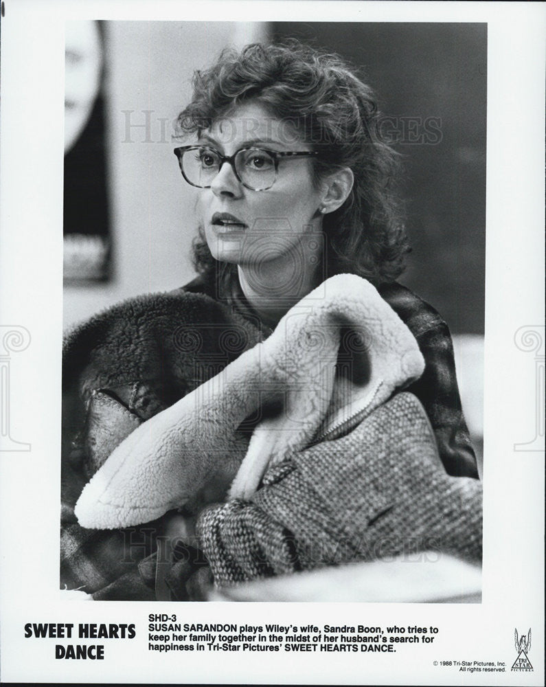 1988 Press Photo Susan Sarandon in &quot;Sweet Heart Dance&quot; - Historic Images