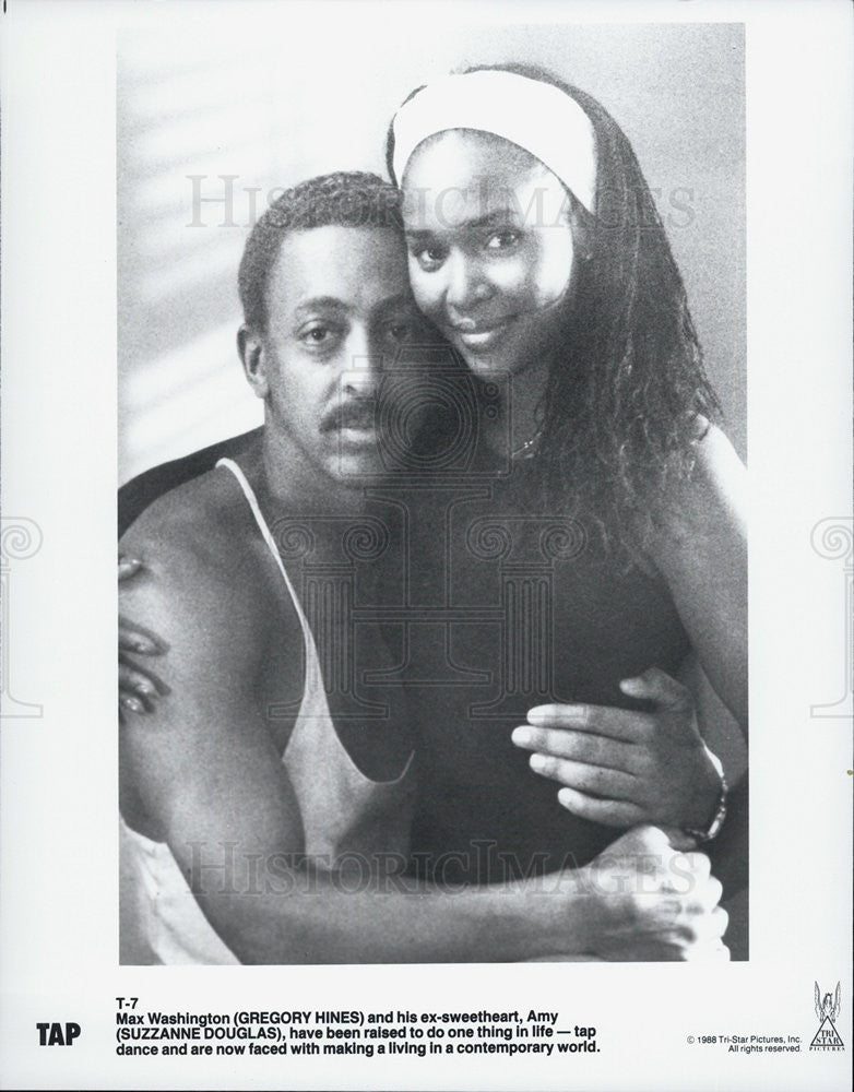 1988 Press Photo Gregory Hines and Suzzanne Douglas in &quot;TAP&quot; - Historic Images