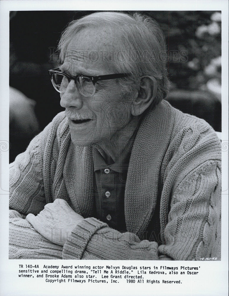 1980 Press Photo Melvyn Douglas Tell Me A Riddle Film Actor - Historic Images