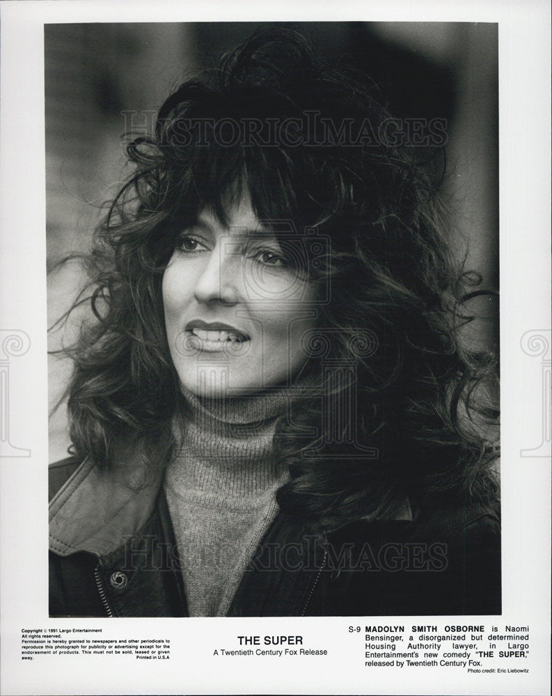 1991 Press Photo The Super Madolyn Smith Osborne Film Actress - Historic Images