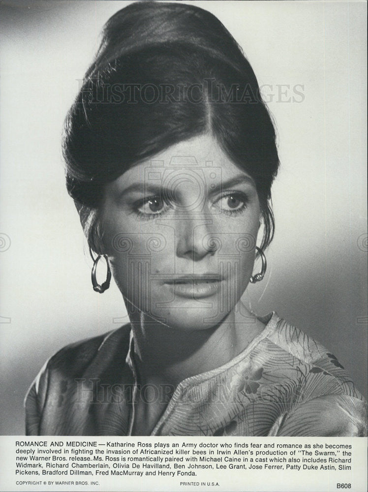 Press Photo Katharine Ross The Swarm Warner Bros Film Actor - Historic Images