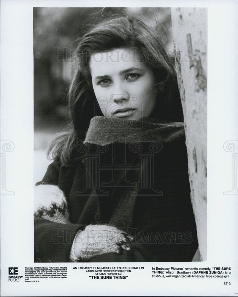 1985 Press Photo The Sure Thing Daphne Zuniga Film Actress - Historic Images