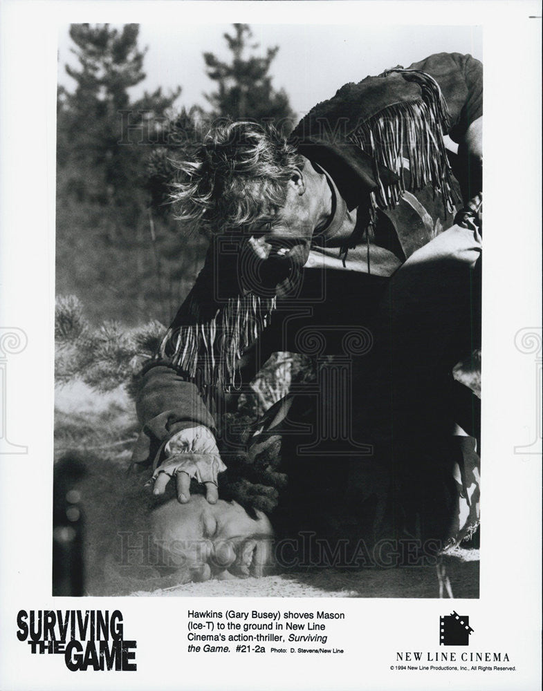 1994 Press Photo Gary Busey Ice-T Surviving The Game Film - Historic Images