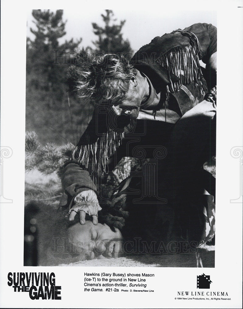 1994 Press Photo Gary Busey Ice-T Film Actor Surviving The Game - Historic Images