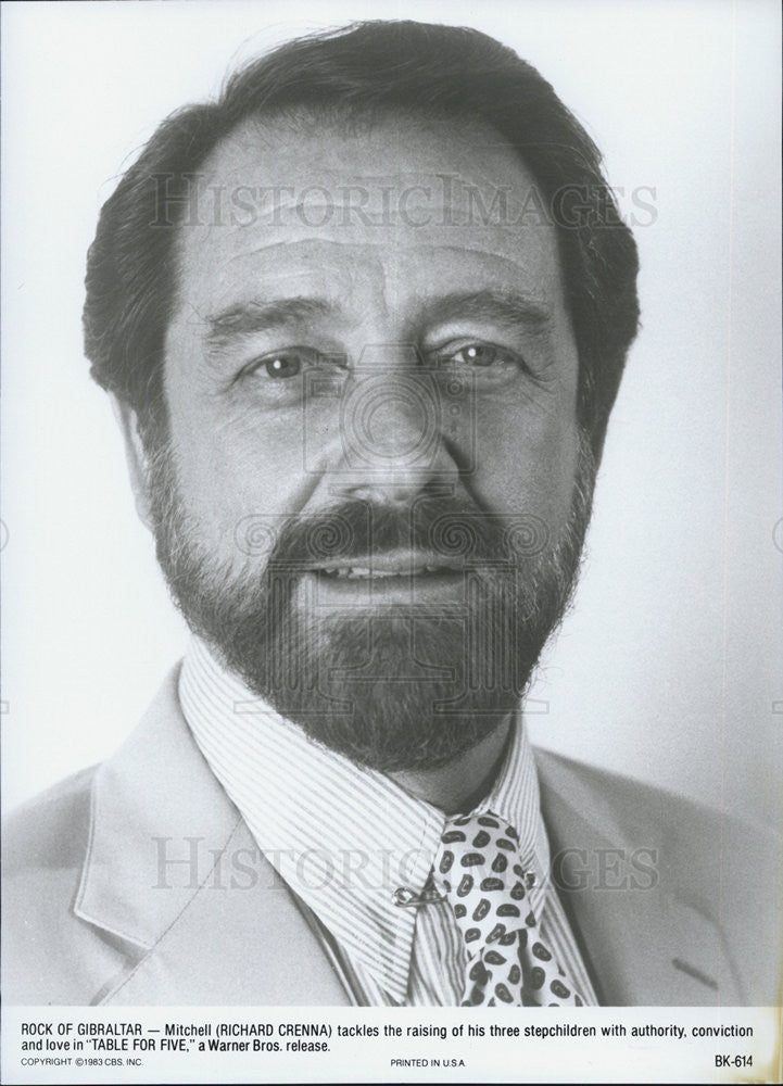 1983 Press Photo Richard Crenna Table For Five Film Actor - Historic Images