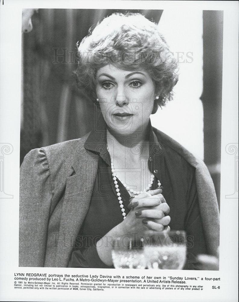 1981 Press Photo Lynn Redgrave in Sunday Lovers - Historic Images