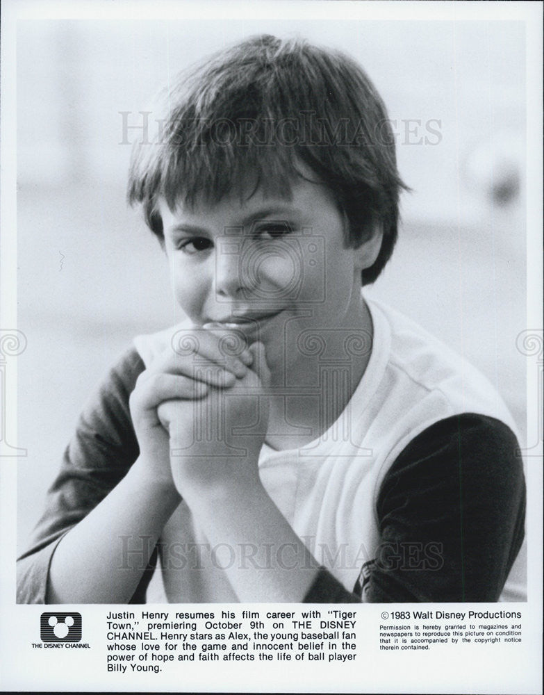 1983 Press Photo   Justin Henry stars in Disney's "Tiger Town" - Historic Images