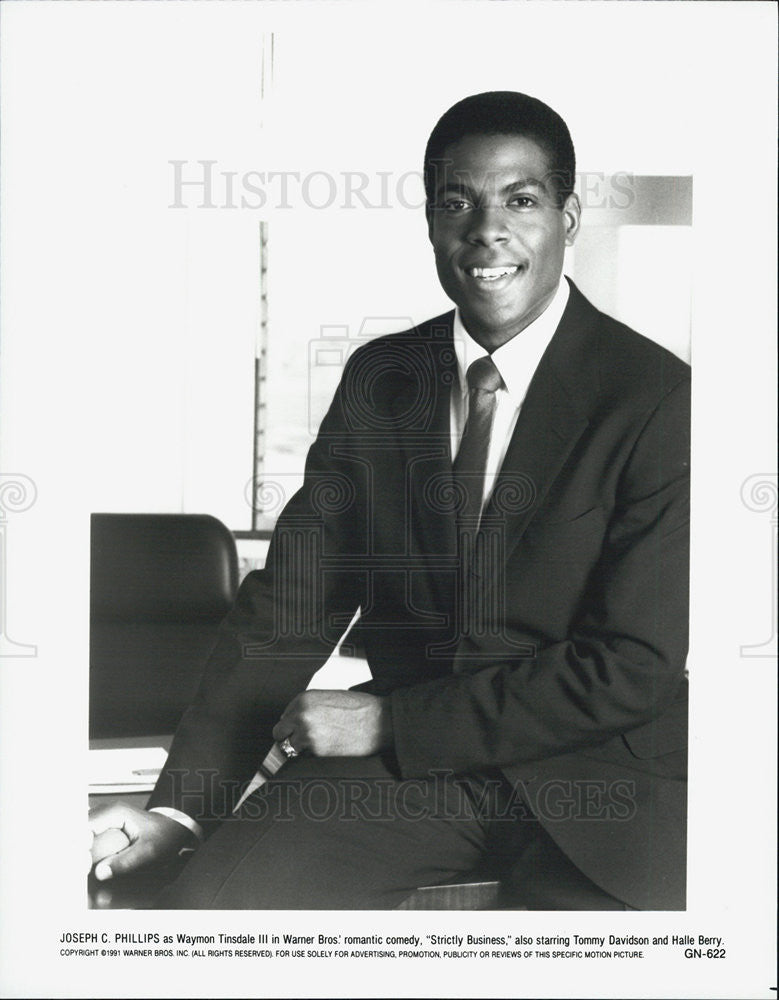 1991 Press Photo Joseph C. Phillips Stricty Business Movie Actor - Historic Images