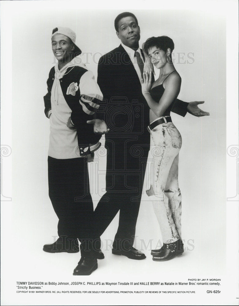 1991 Press Photo Tommy Davidson & Joseph C Phillips in "Strictly Business" - Historic Images