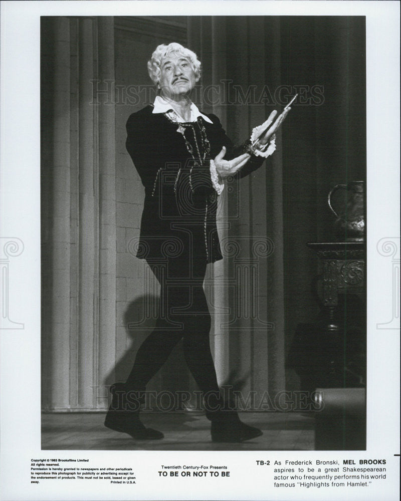 1983 Press Photo of Me Brooks in &quot;To Be Or Not To Be&quot; - Historic Images