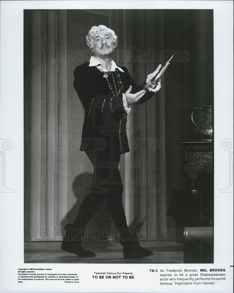 1983 Press Photo of Me Brooks in "To Be Or Not To Be" - Historic Images