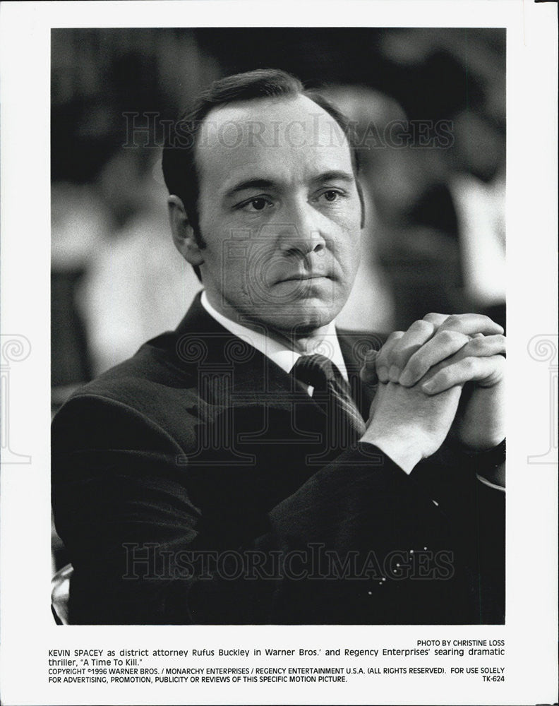 1996 Press Photo Kevin Spacey District Attorney A Time To kill movie actor - Historic Images