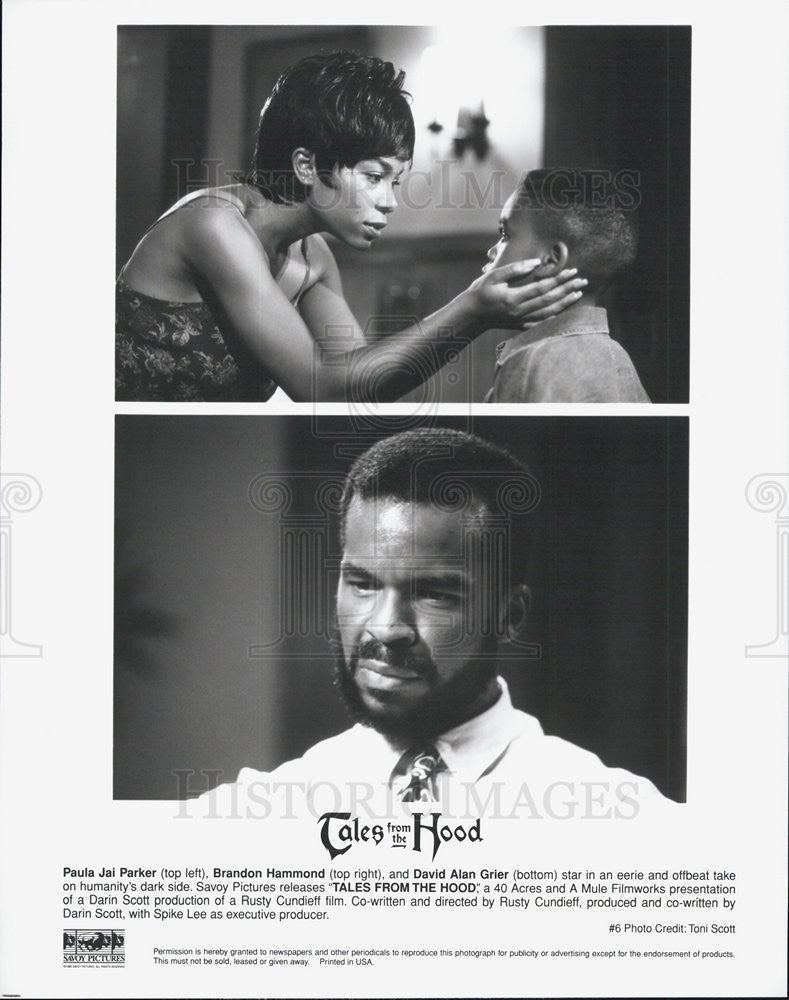 Press Photo Paula Jai Parker, Brandon Hammond in &quot;Tales From the Hood&quot; - Historic Images