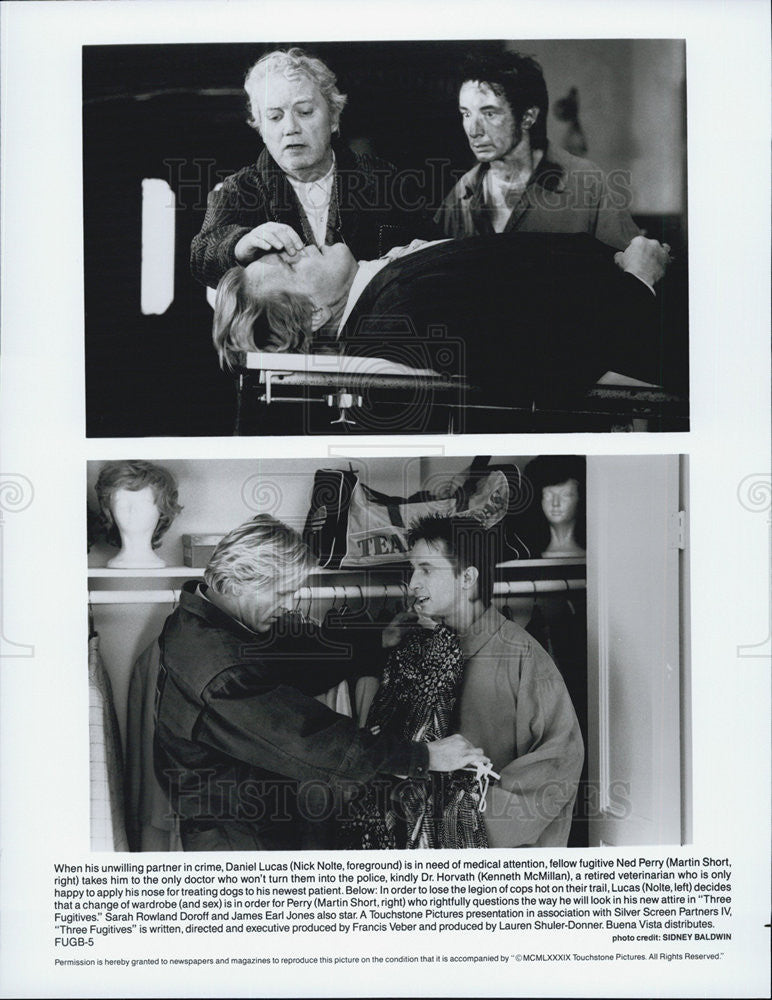 Press Photo Nick Nolte Kenneth Mcmillan Three Fugitives - Historic Images