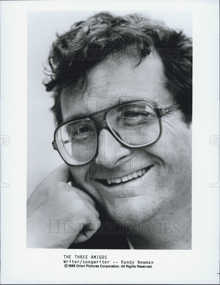 1986 Press Photo Writer and Songwriter Randy Newman of the movie The Three Amigo - Historic Images