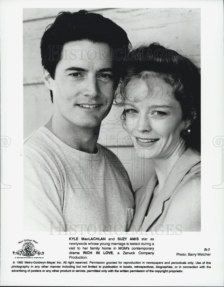 Press Photo Kyle MacLachlan, Suzy Amis in &quot;Rich In Love&quot; - Historic Images