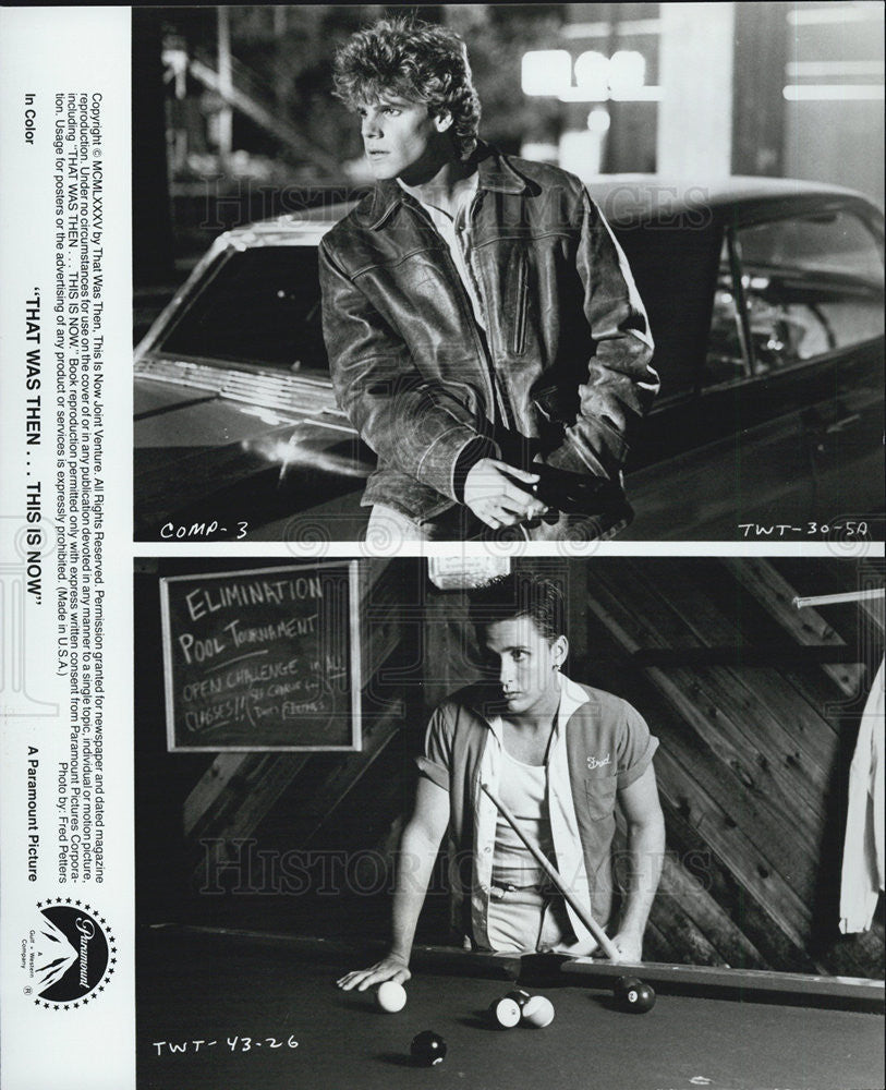 1985 Press Photo Actors Emilio Estevez And Craig Sheffer Starring Together - Historic Images