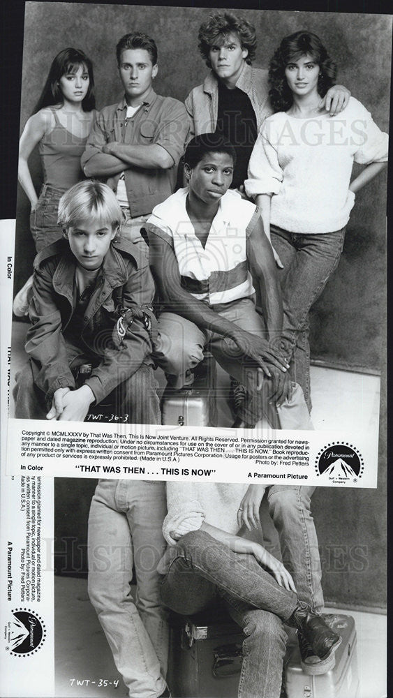 1985 Press Photo Cast Members of &quot;That Was Then...This Is Now&quot; - Historic Images