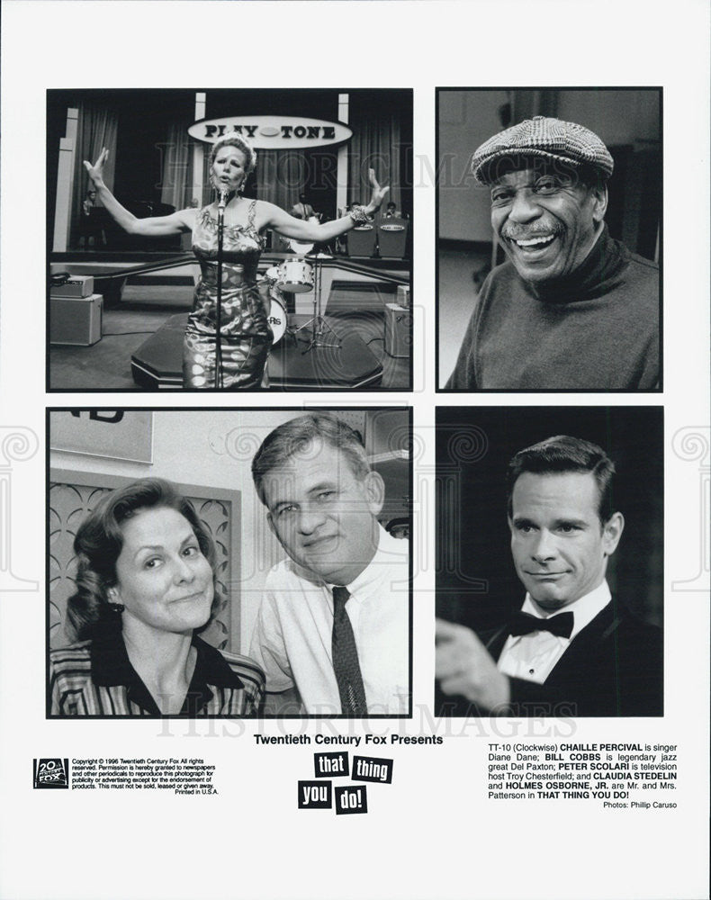 1996 Press Photo That Thing You Do Chaille Percival Bill Cobbs Peter Scolari - Historic Images