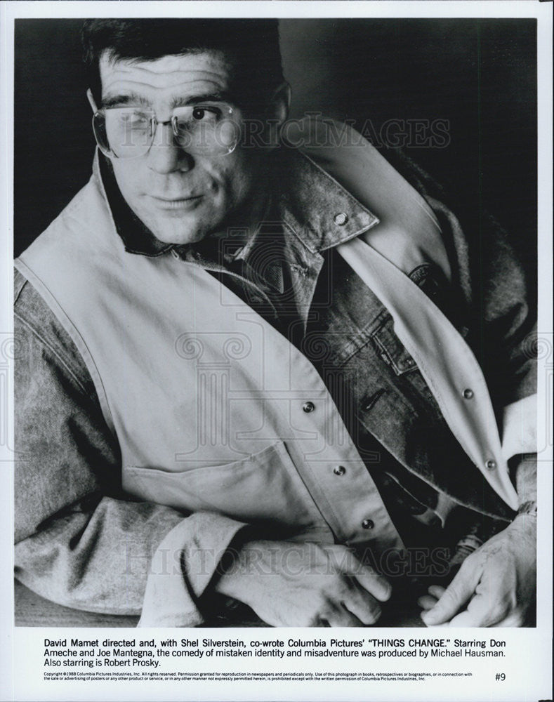 1988 Press Photo &quot;Things Change&quot; director David Mamet - Historic Images