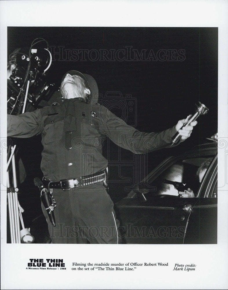 1988 Press Photo The Thin Blue Line Officer Robert Wood - Historic Images