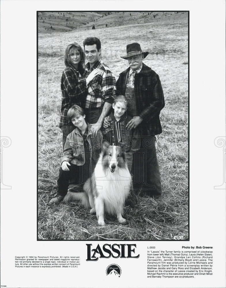 1994 Press Photo Film Lassie Thomas Guiry Helen Slater Jon Tenney - Historic Images