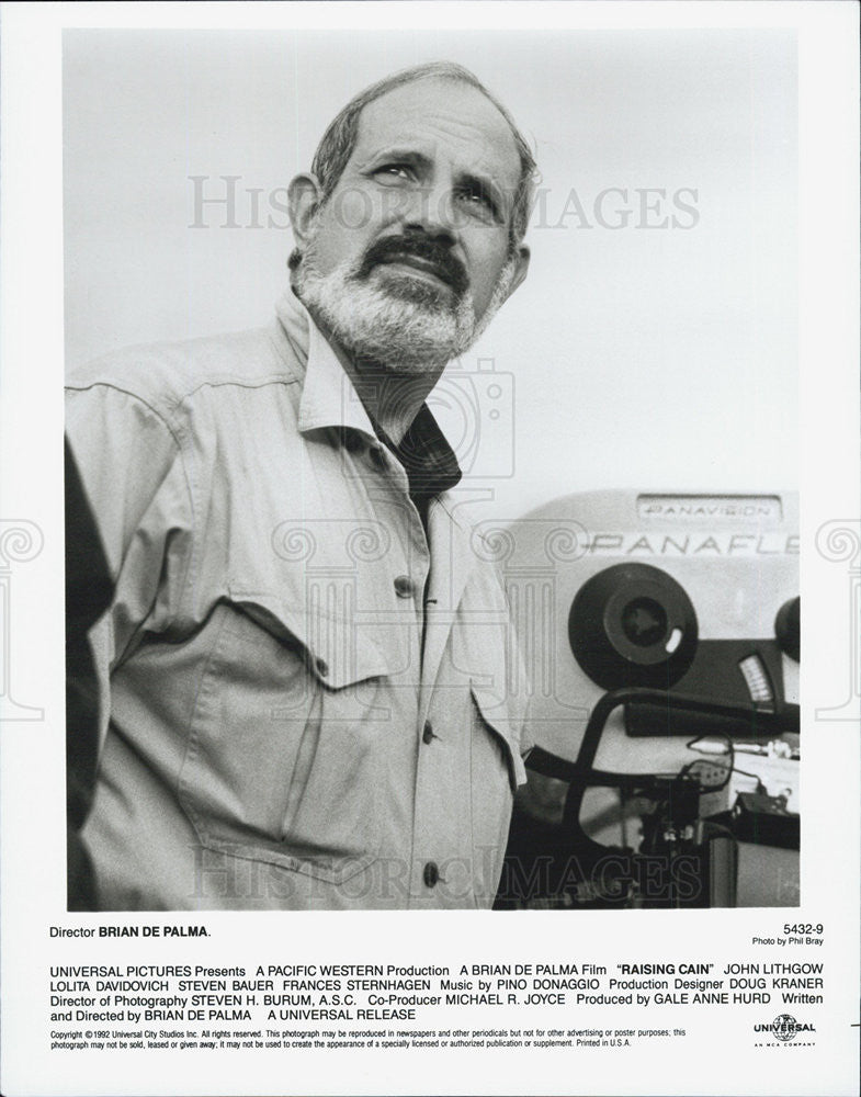 1992 Press Photo Director Brian De Palma on &quot;Raising Cain&quot; - Historic Images