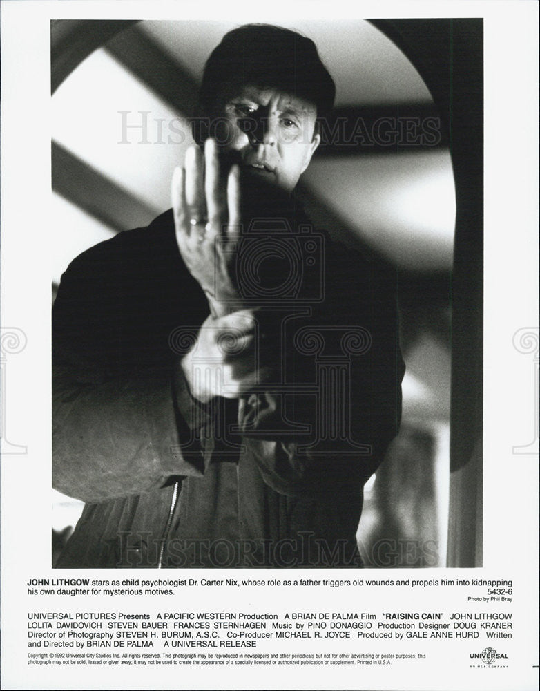 1992 Press Photo John Lithgow in "Raising Cain" - Historic Images