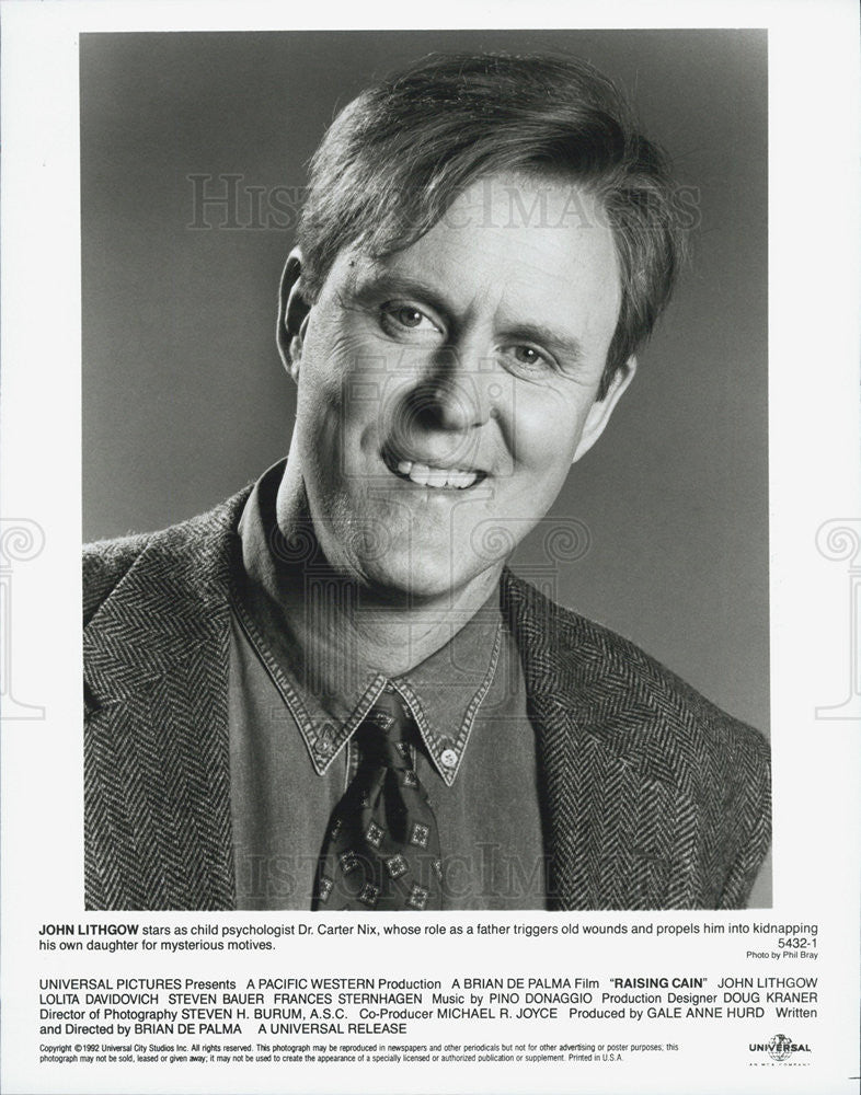 1992 Press Photo John Lithgow in &quot;Raising Cain&quot; - Historic Images