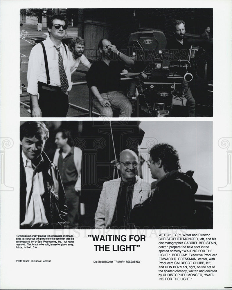 1990 Press Photo Writer/director Christopher Monger on "Waiting for the Light" - Historic Images