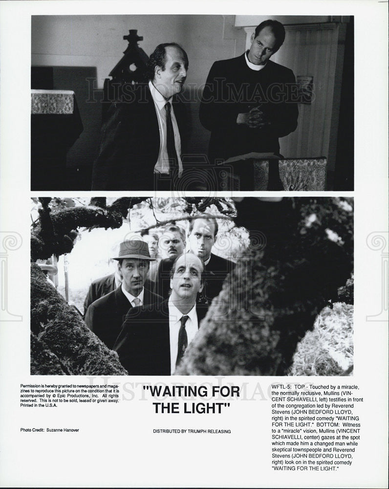 Press Photo Vincent Schiavelli &amp; John Bedford Lloyd In &quot;Waiting For The Light&quot; - Historic Images
