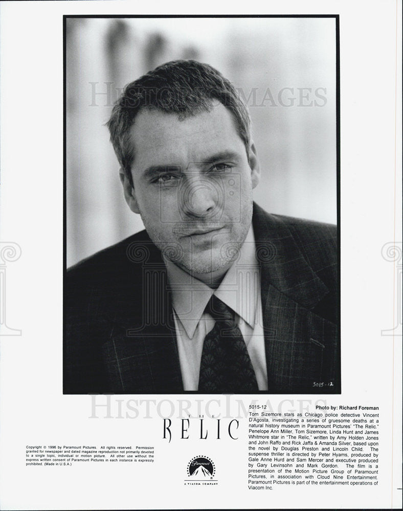 1996 Press Photo Tom Sizemore THE RELIC - Historic Images