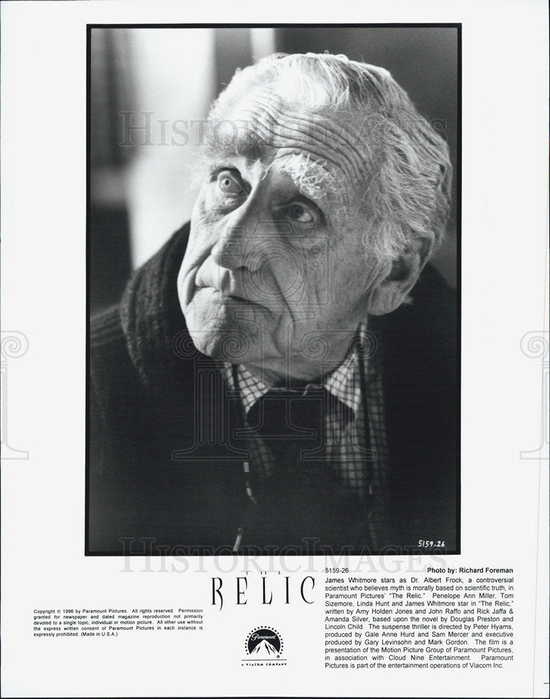 1996 Press Photo James Whitmore in "Relic" - Historic Images