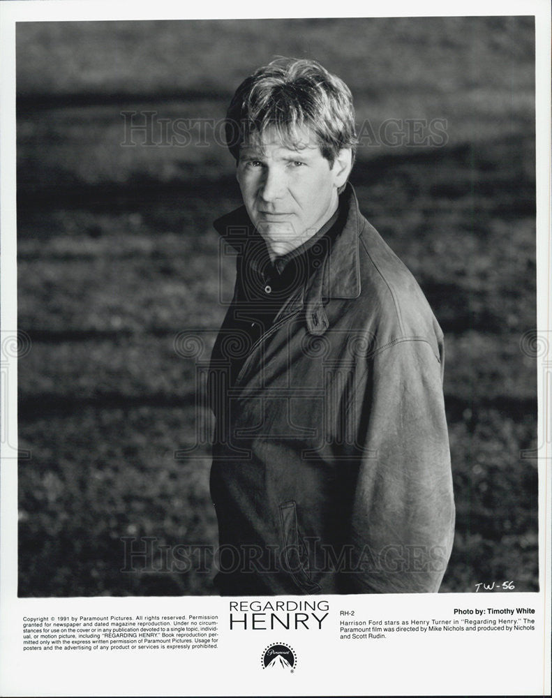 1991 Press Photo Harrison Ford REGARDING HENRY - Historic Images