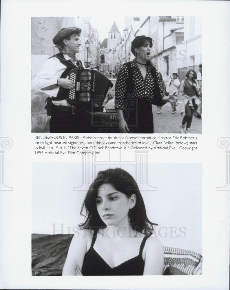 1996 Press Photo of Clara Bellar in &quot;Rendezvous in Paris&quot; - Historic Images