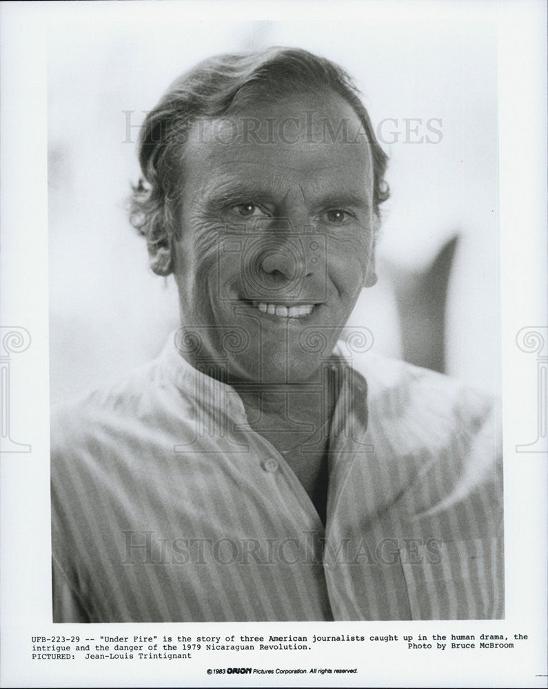 1983 Press Photo Jean-Louis Trintignant in &quot;Under Fire&quot; - Historic Images