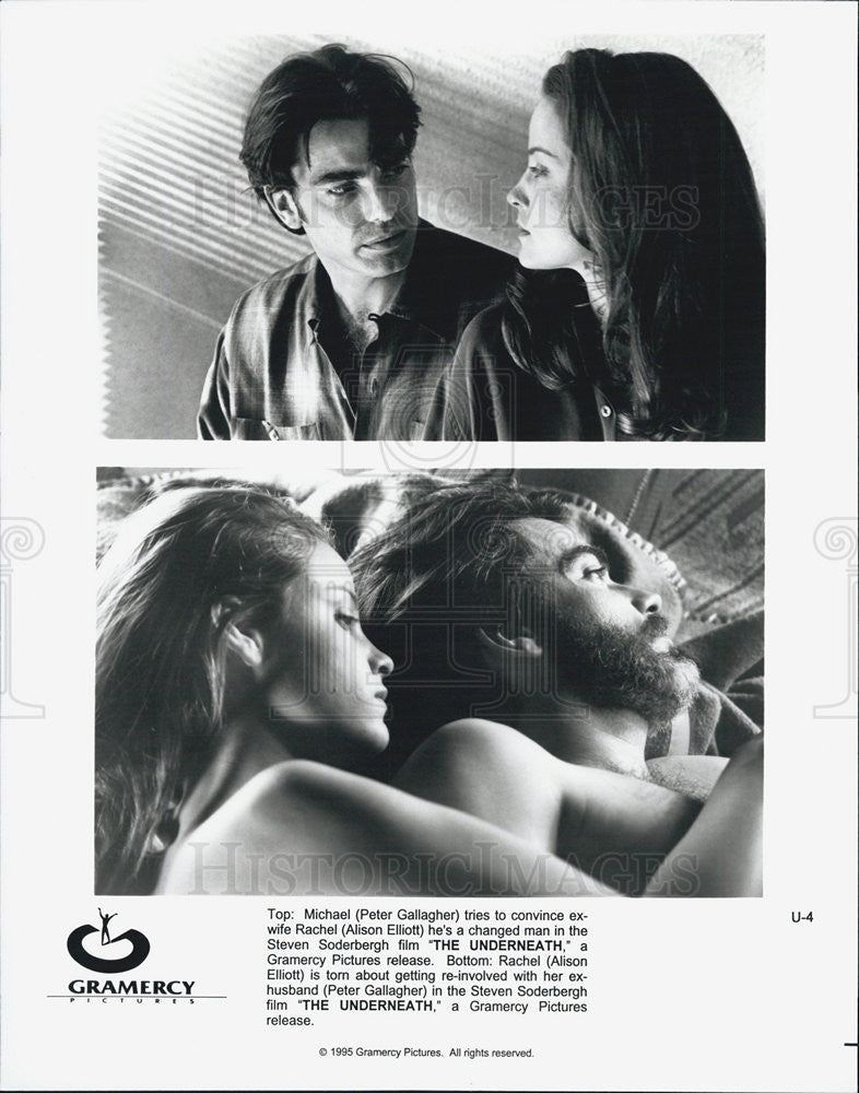 1995 Press Photo of Peter Gallagher & Alison Elliott in "The Underneath" - Historic Images