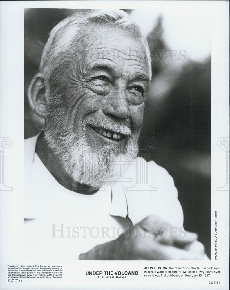 1984 Press Photo John Huston directs "Under the Volcano" - Historic Images