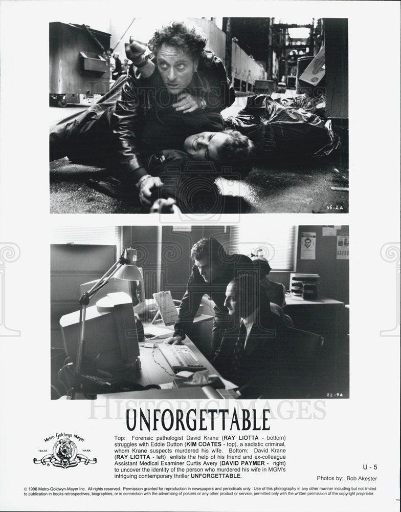 1996 Press Photo Unforgettable Ray Liotta Kim Coates David Paymer - Historic Images