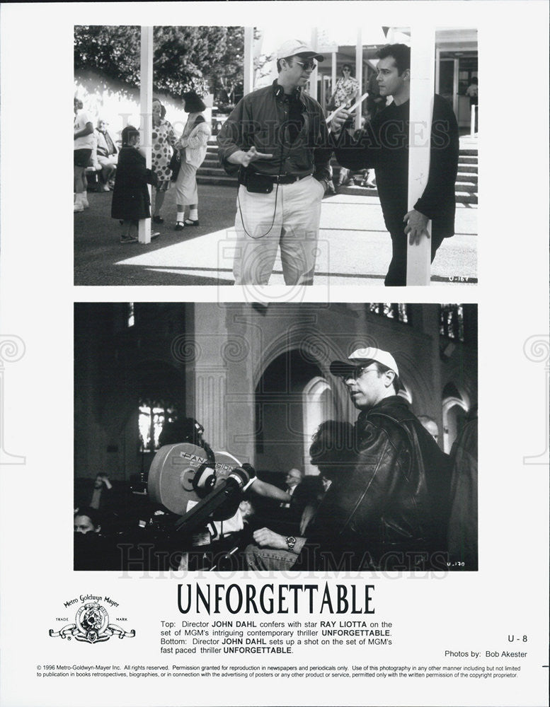 1996 Press Photo Unforgettable director John Dahl Ray Liotta - Historic Images