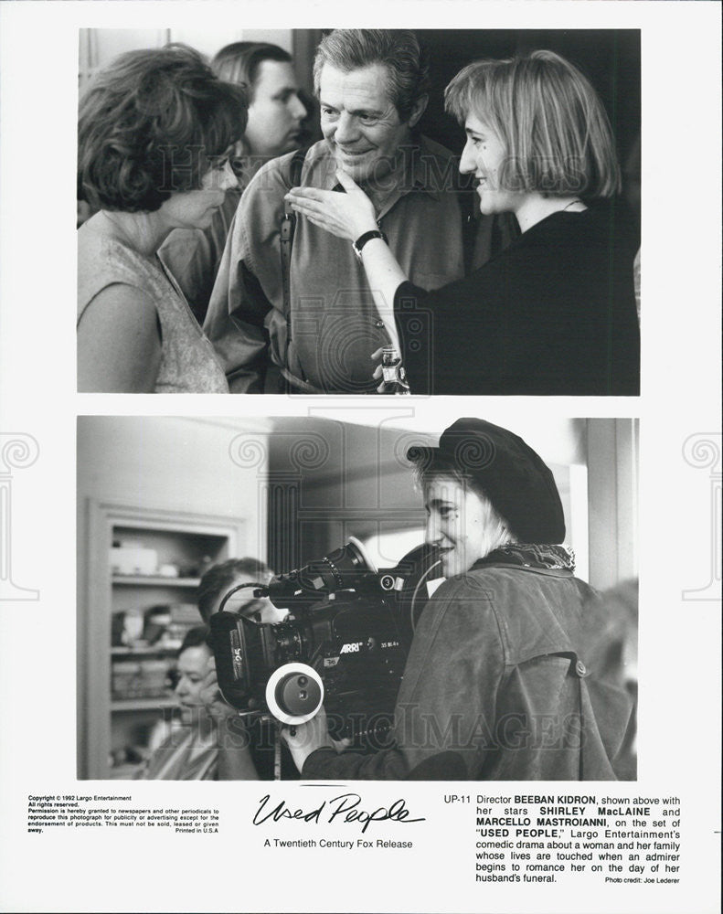 1992 Press Photo Director Beeban Kidron on "Used People" Shirley MacLaine - Historic Images