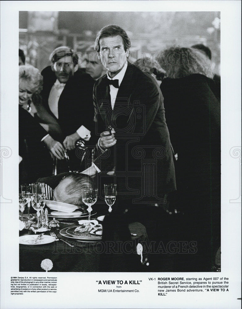 1964 Press Photo A View To a Kill Roger Moore Actor Movie - Historic Images