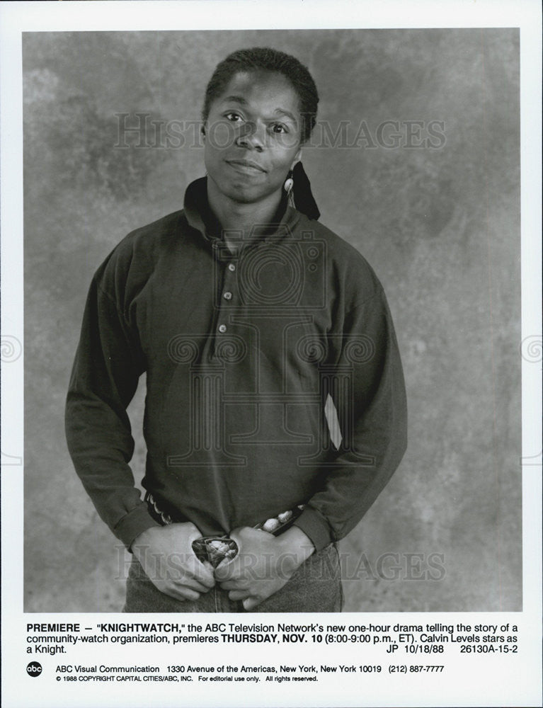 1988 Press Photo Calvin Levels KNIGHTWATCH - Historic Images