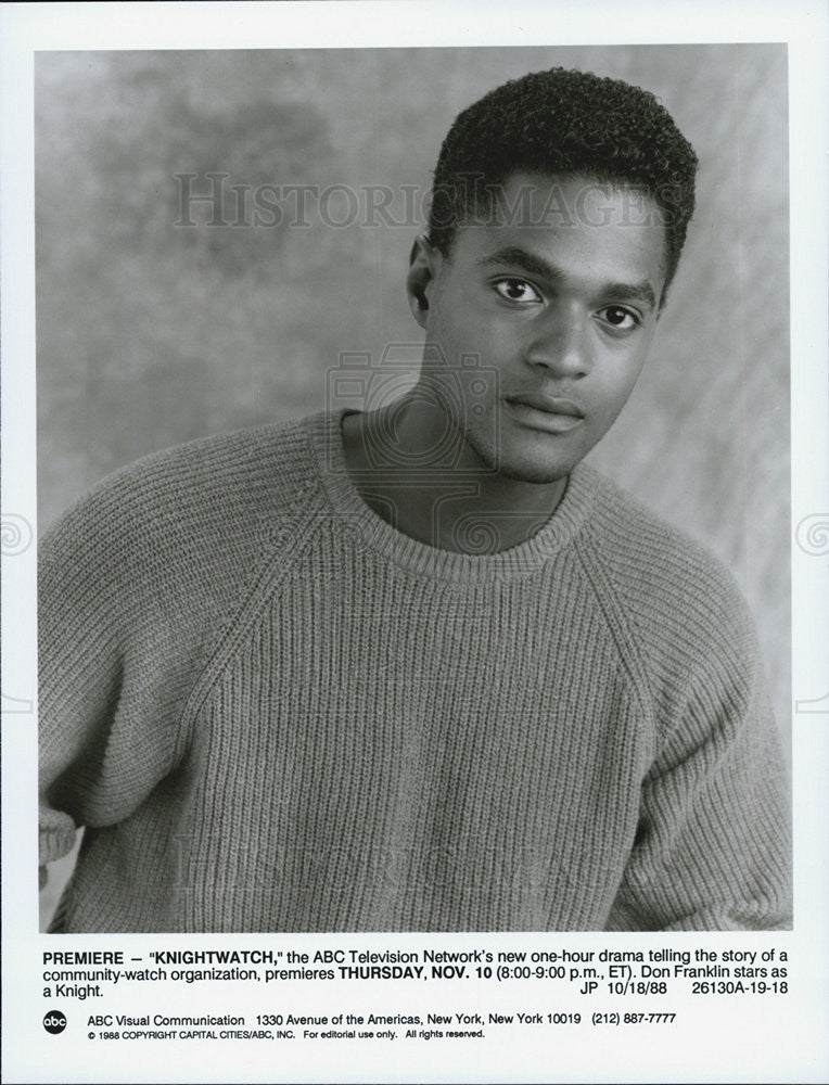 1988 Press Photo Knightwatch Don Franklin - Historic Images