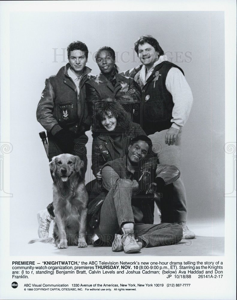 1988 Press Photo Actors Benjamin Bratt, Calvin Levels, Joshua Cadman, Ava Haddad - Historic Images