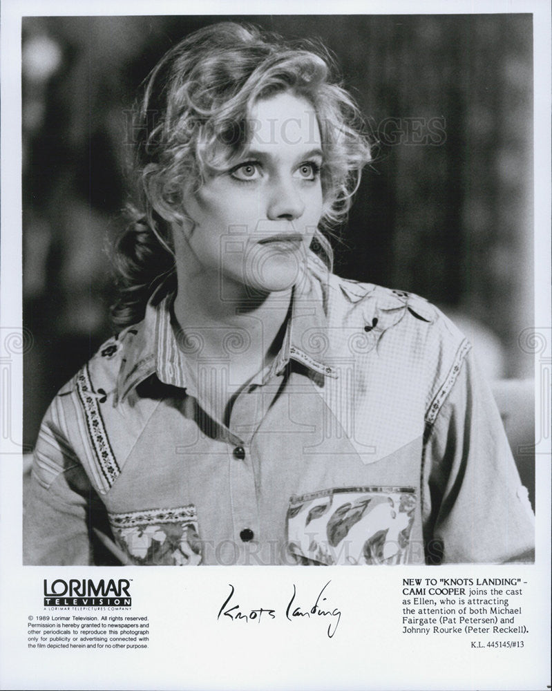 1989 Press Photo of Cami Cooper in the TV series "Knots Landing" - Historic Images