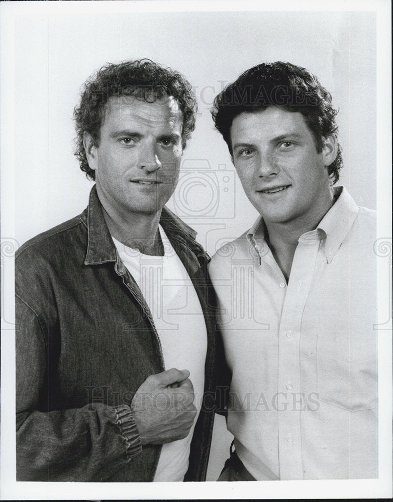 1986 Press Photo of Kevin Dobson and Douglas Savant in TV series Knots Landing - Historic Images