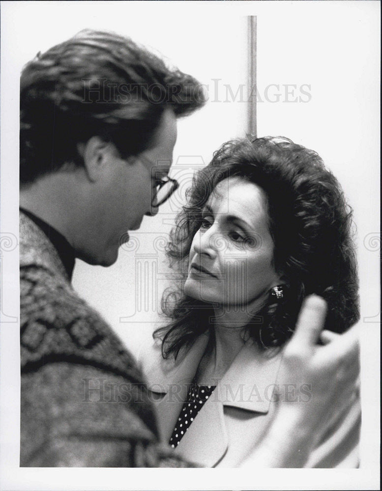 1990 Press Photo Chris Lemmon Robin Strasser KNOTS LANDING - Historic Images